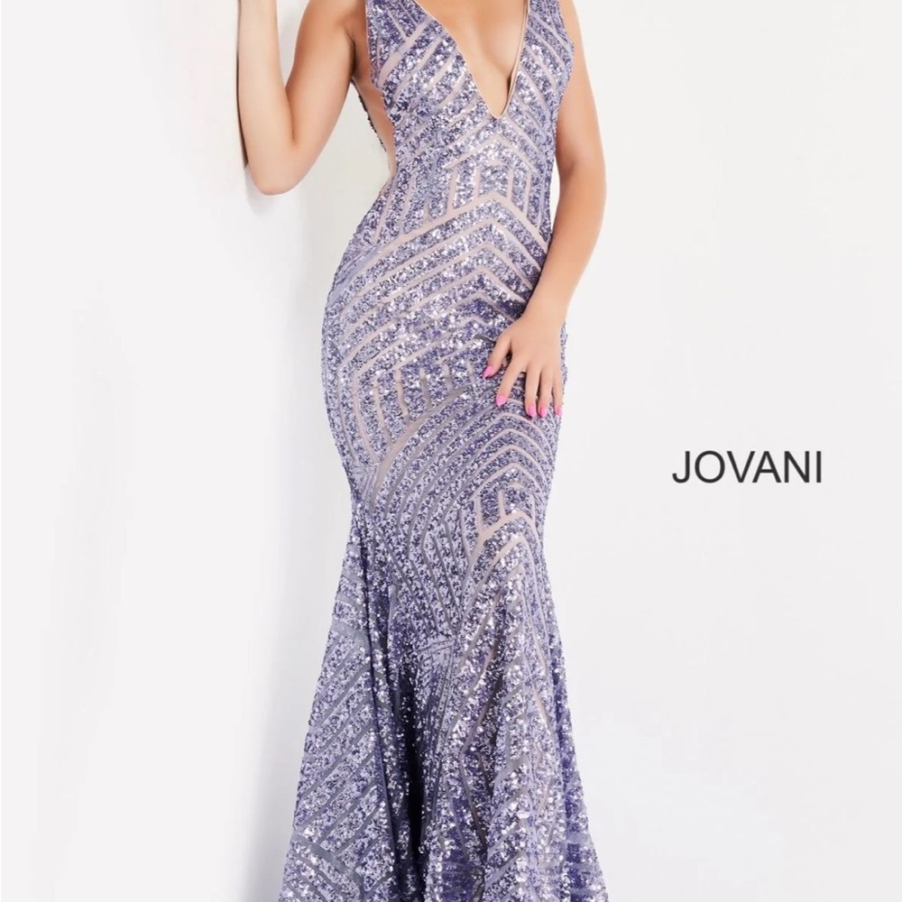 Jovani Women's Sequin Evening Gown - Lavender